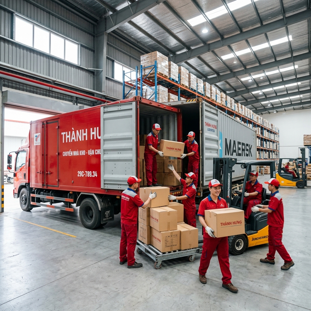 Dịch vụ bốc xếp container chuyên nghiệp Thành Hưng